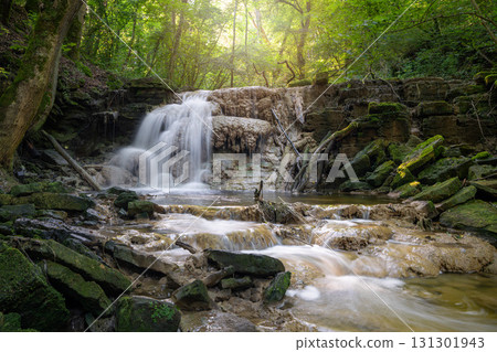 Landscape image with small creek, Eifel, Germany Landscape image with small creek, Eifel, Germany 131301943