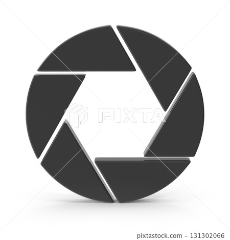 Aperture symbol with six blades 131302066