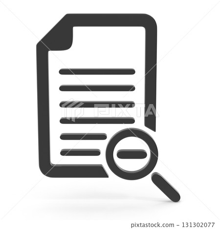 Document search icon zoom out 131302077