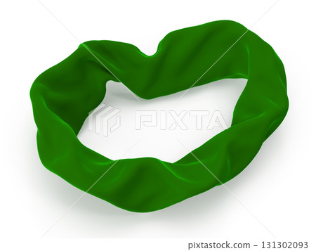 3d render of green fabric loop 131302093