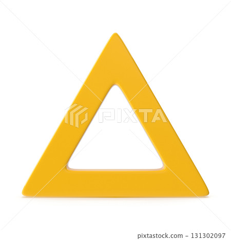 Yellow geometric triangle 131302097
