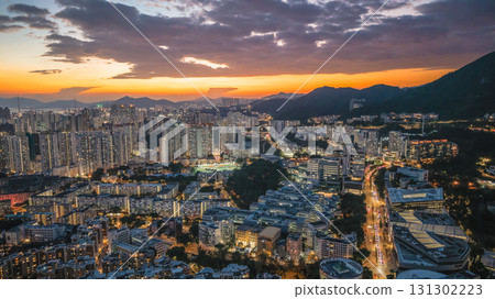 Sept 22 2025 Urban View of Kowloon Tong in Hong Kong 131302223