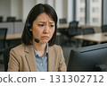 People who work in call centers and feel stressed 131302712