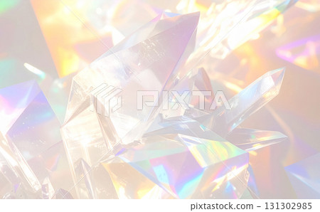Beautiful crystal background texture - Beige 131302985