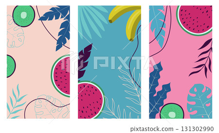 set of tropical background 131302990
