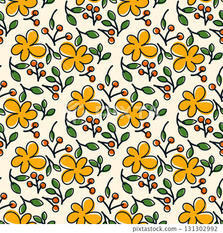 floral seamless pattern 131302992
