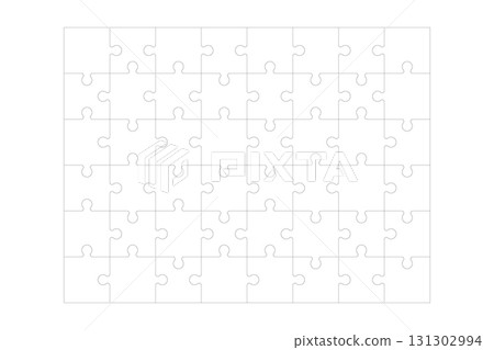 Jigsaw puzzle grid template Jigsaw puzzle grid template 131302994