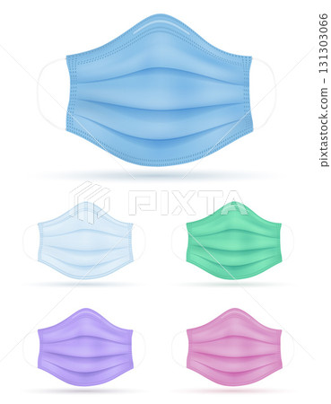 medical  respiratory mask for protection against diseases and infections cartoon stock vector illustration 131303066