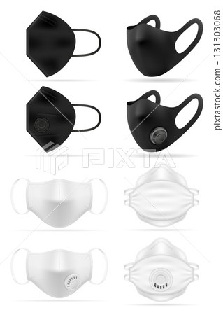 medical  respiratory mask for protection against diseases and infections cartoon stock vector illustration 131303068