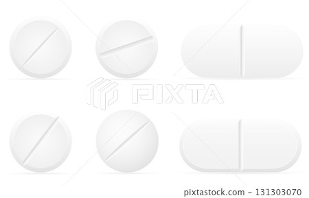 medical pills for treatment cartoon stock vector illustration 131303070