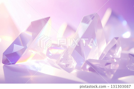 Beautiful crystal background texture purple 131303087
