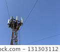 5G tower with blue sky 131303112