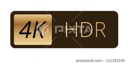 4k hdr display quality indicator with gold and brown design 4k hdr display quality indicator with gold and brown design 131303245