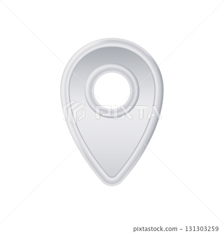 Silver location pin icon for maps and navigation applications Silver location pin icon for maps and navigation applications 131303259