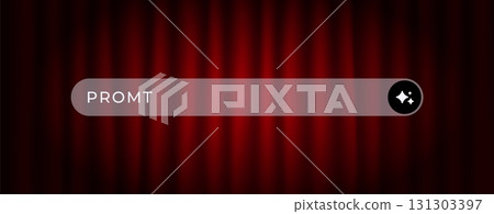 Ai interface element showing search bar with geometric icon on left side highlighted in white 131303397