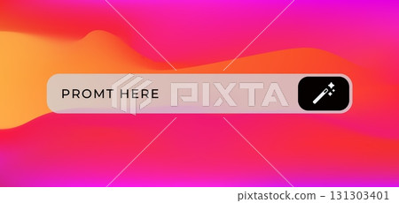 Ai interface design with creative prompt box and icon for text input and ideas exploration Ai interface design with creative prompt box and icon for text input and ideas exploration 131303401