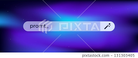 Ai prompt bar with magic wand icon for artificial intelligence user interface 131303405