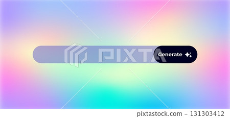 Ai tool interface featuring generate button with colorful background and gradient design 131303412