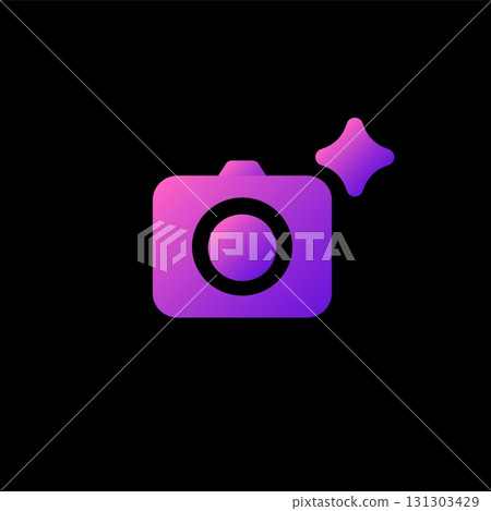 Ai symbol of camera icon with creative design for modern application and technology interface Ai symbol of camera icon with creative design for modern application and technology interface 131303429