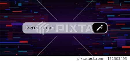 Ai interface with modern user input field and dynamic icon for advanced interactions 131303493