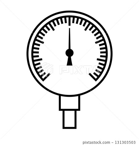 Simple pressure gauge icon isolated. Vector illustration Simple pressure gauge icon isolated. Vector illustration 131303503