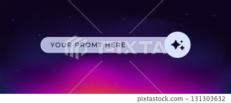 Ai interface with search bar featuring text placeholder for your input 131303632