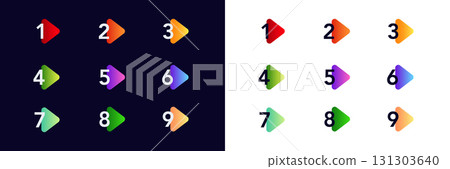 Colorful numbered bullet points for lists and presentations Colorful numbered bullet points for lists and presentations 131303640