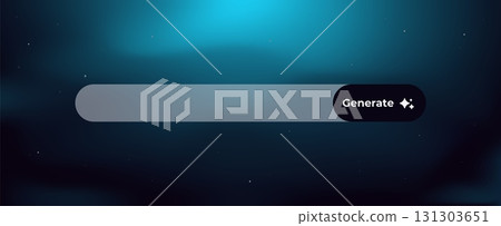 Ai interface search bar with generate button and sparkling icon in a futuristic design 131303651
