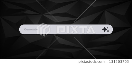 Ai interface element with geometric icon for artificial intelligence application design 131303703