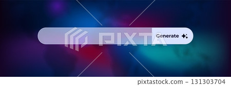 Ai interface bar with generate button for artificial intelligence tool or application 131303704