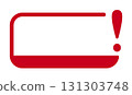 Red exclamation mark with rounded frame design 131303748