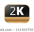 2k gold and black stylish logo icon for high-resolution branding 131303750