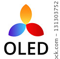 Oled technology: vibrant rgb leaf design symbolizing advanced display screens 131303752