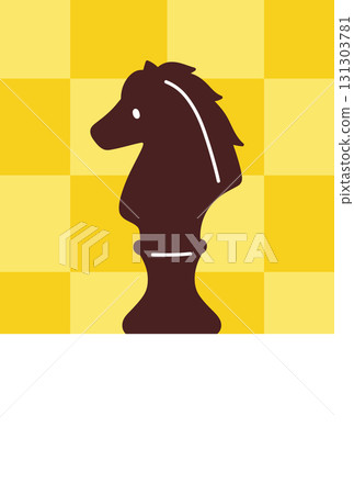 Year of the Horse New Year's card template 2026 (no text) 131303781