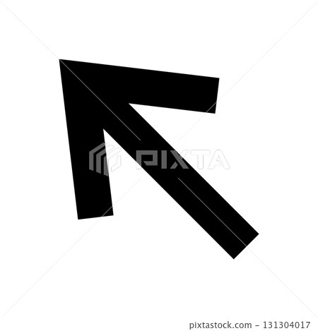 Simple black arrow on white background 131304017