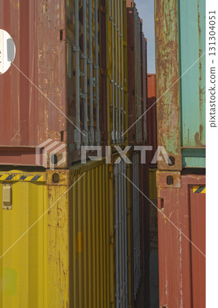 Rotterdam, Netherlands. September, 06, 2025. Shipping Containers at Rotterdam Dockside Rotterdam, Netherlands 131304051