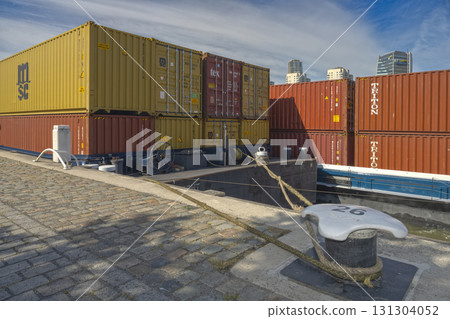 Rotterdam, Netherlands. September, 06, 2025. Shipping Containers at Rotterdam Dockside Rotterdam, Netherlands Rotterdam, Netherlands. September, 06, 2025. Shipping Containers at Rotterdam Dockside Rotterdam, Netherlands 131304052