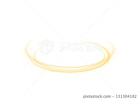 Golden Circle Light Frame Elegant Gold Frame Invitation.Isolated PNG File  Golden circle frame of gold glitter light particles. shiny sparkling round line circles with glowing magic neon light effect 131304182