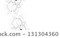 Abstract technology background. Technical drawing . Geometric lines and squares. Vector illustration . 131304360
