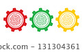 Set of fingerprints . Touch ID icons.Gear icons. Biometric icon set, Finger print sign .Vector illustration . 131304361