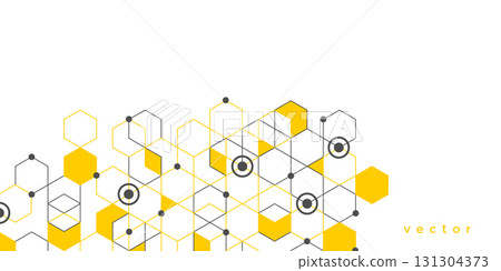 Abstract geometric background made of lines. Isometric squares. Technological drawing. Vector illustration . Abstract geometric background made of lines. Isometric squares. Technological drawing. Vector illustration . 131304373