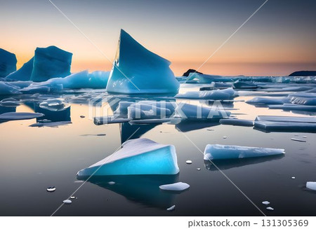 Airborne Pollution Marking Icebergs with Black Streaks in the Arctic" Airborne Pollution Marking Icebergs with Black Streaks in the Arctic" 131305369