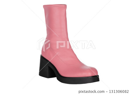 Pink Mid Heel Ankle Boot Pink Mid Heel Ankle Boot 131306082