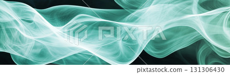 Abstract background with glowing teal lines on black, perfect for digital designs 131306430