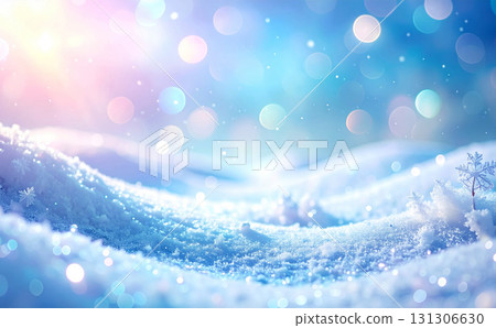 淡藍色夢幻雪景 131306630