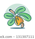 Template creative and fun cashew fruit logo colorful design symbol 131307111