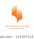 Geometric and luxury of Sunburst with orange color style design symbol 131307114