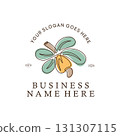 Template creative and fun cashew fruit logo emblem design sign symbol 131307115
