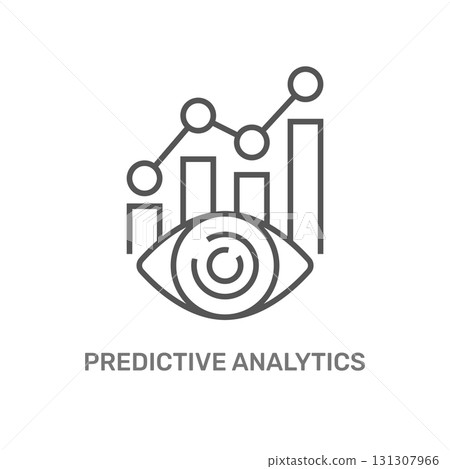 This image represents predictive analytics,...-插圖素材 [131307966] - PIXTA圖庫