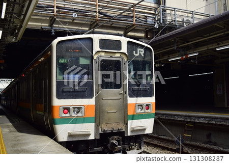 Gunma train parked at the platform 131308287